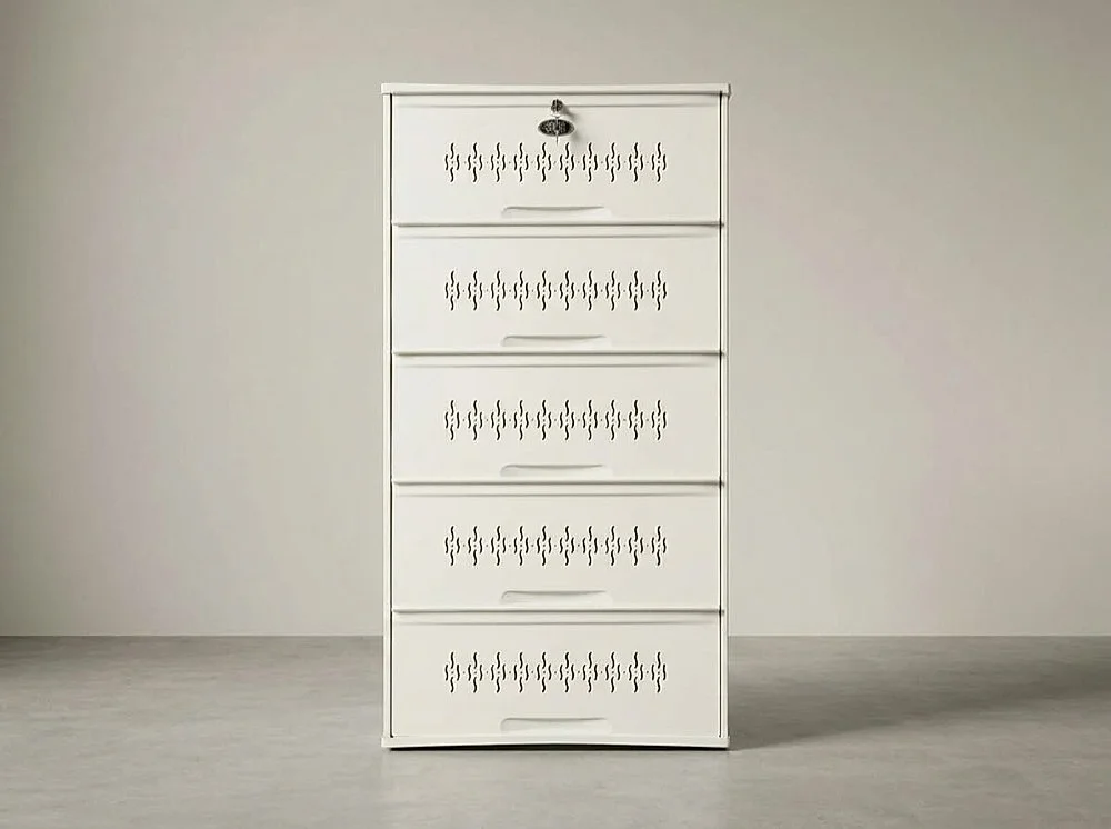5-Step shoe rack in Ivory White