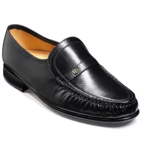 40% OFF BARKER Jefferson Shoes - Mens Moccasins - Black Kid Size: UK 6