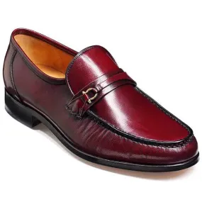 40% OFF BARKER Wade Shoes - Mens Moccasins - Burgundy Kid size: UK 10.5