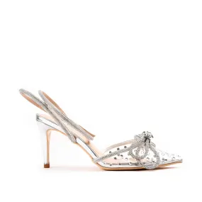 Elegant Silver Strappy High Heel Sandals | 422M-S