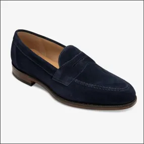 Loake Imperial Navy Suede Penny Loafer--