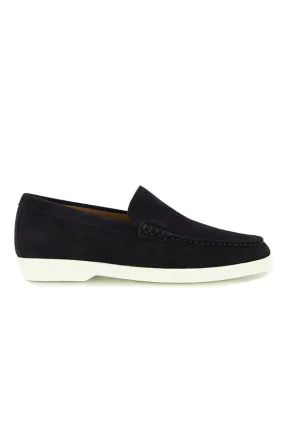 Men's BOSS Black Sienne Dark Blue Suede Moccasins