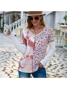 Mixed Print Long Sleeve Shirt