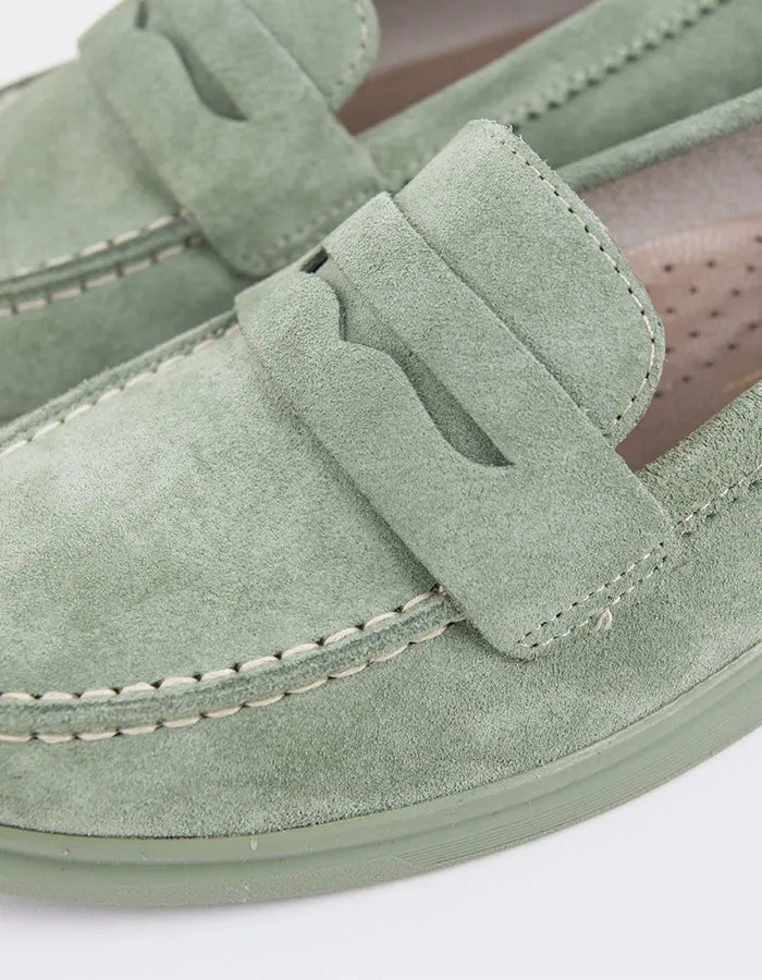 Sperry Green Suede